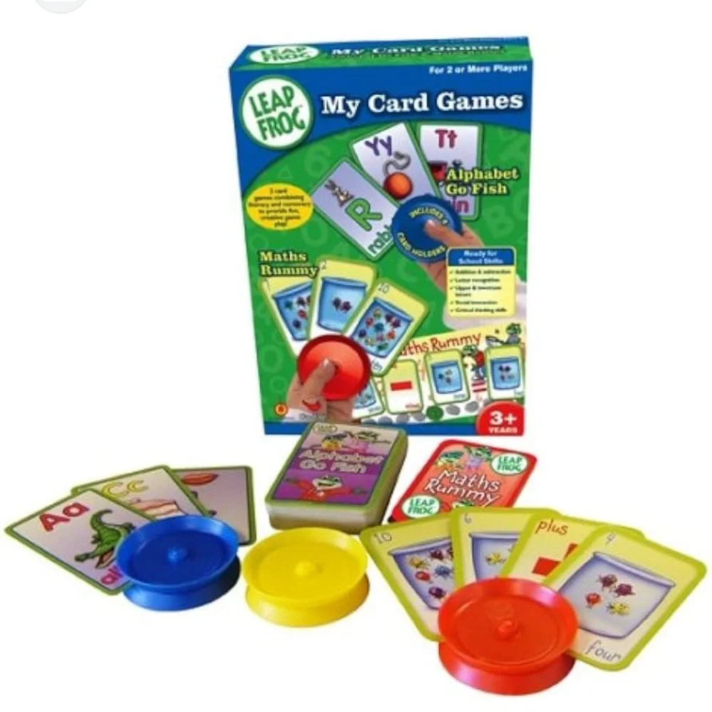 Leap Frog My Card Games Math Rummy Alphabet Go Fish Addition Subtraction NIB